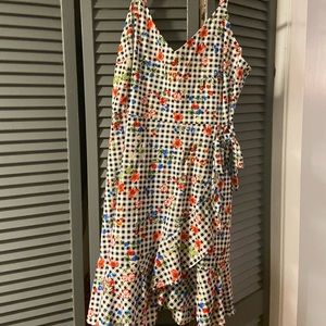 Floral Gingham Ruffle Dress